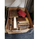 BOX OF ANTIQUE BOOKS