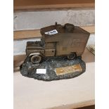 HEAVY BRONZED MILITARY FIELD AMBULANCE PRESENT SEGTS MESS T.A