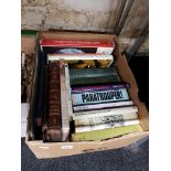 BOX OF ANTIQUE BOOKS