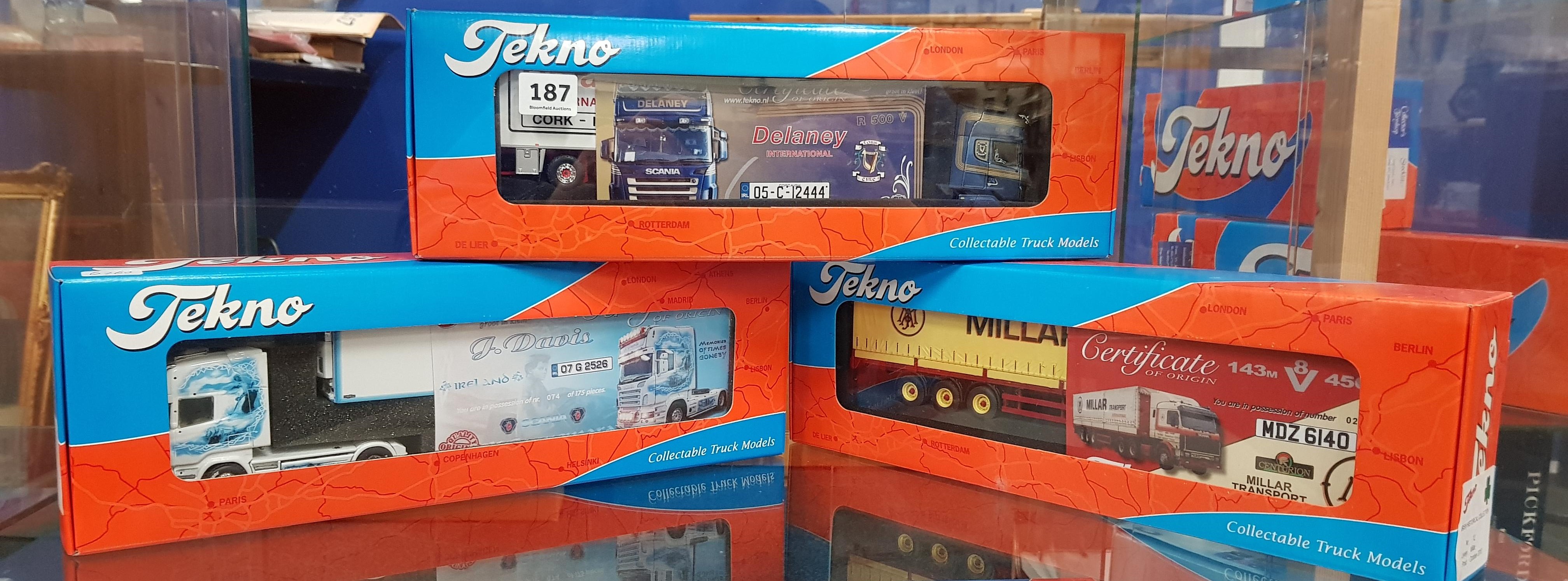 3X TEKNO MODEL TRUCKS, IRISH EDITION, BOXED