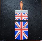 MICHAEL STONE - OIL ON BOARD - 'UNION JACK PAINT'