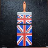 MICHAEL STONE - OIL ON BOARD - 'UNION JACK PAINT'