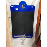 BABY CHAM BLACKBOARD AND GLASS