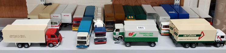 SHELF LOT OF VINTAGE TEKNO TRUCKS