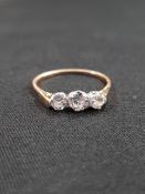 18 CARAT GOLD 3 STONE DIAMOND RING