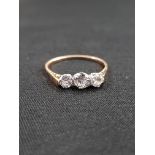 18 CARAT GOLD 3 STONE DIAMOND RING