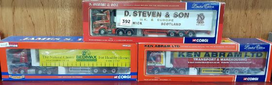 3X CORGI LIMITED EDITION MODEL TRUCKS, BOXED