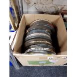 9 FILM REEL CANS