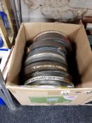 9 FILM REEL CANS