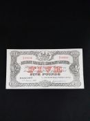 BANKNOTE - BELFAST BANKING COMPANY £5 NOTE 6.1.66