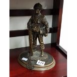 BRONZED MILITARY FIGURE, ROYAL MEDICAL CORPS