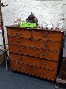 19TH CENTURY 3 OVER 2 GRADUATED CHEST OF DRAWERS