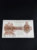 BANKNOTE - £1 BANKNOTE PRE-1937