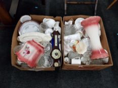 LARGE QUANTITY OF AYNSLEY AND OTHER CHINA CONTAINED IN 2 LARGE BOXES