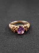 GOLD AND AMETHYST RING