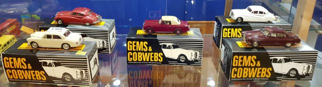 5 GEMS AND COBWEBS MODEL CARS BOXED