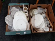 LARGE DINNER SERVICE (DOULTON) CONTAINED IN 2 BOXES