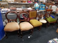 5 ASSORTED ANTIQUE CHAIRS