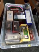 BOX LOT OF BOXED MODEL BUSES ETC