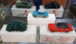 5 RARE BOXED MODEL CARS BY PATHFINDER
