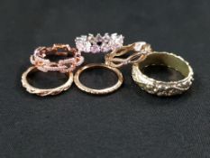 5X ASSORTED DRESS RINGS