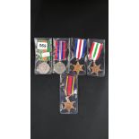 BURMA STAR, ITALY STAR, FRANCE/GERMANY STAR, DEFENCE MEDAL, WAR MEDAL