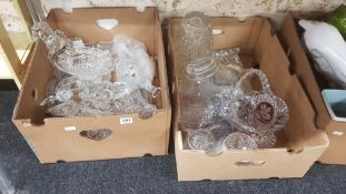 2 BOX LOTS CUT GLASS, TYRONE AND WATERFORD
