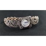 RARE SILVER AND MARCASITE BULGARI LADIES DRESS WATCH