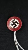 THIRD REICH NSDAP ENAMEL PARTY BADGE. NEW PIN. ORIGINAL