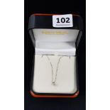 14 CARAT WHITE GOLD DIAMOND NECKLACE