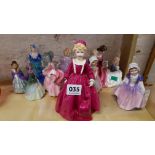 QUANTITY OF ROYAL DOULTON FIGURES AND WORCESTER