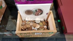 BOX LOT OF COINS