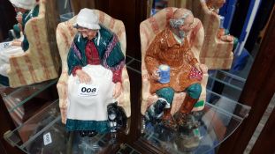 2 OLD ROYAL DOULTON FIGURES, FORTY WINKS AND UNCLE NED