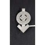 THIRD REICH HITLER YOUTH PROFICIENCY BADGE IN SILVER. MAKERS MARK M1/101. ORIGINAL