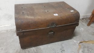 OLD METAL TRUNK