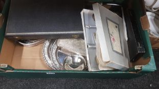 BOX OF PLATED CUTLERY