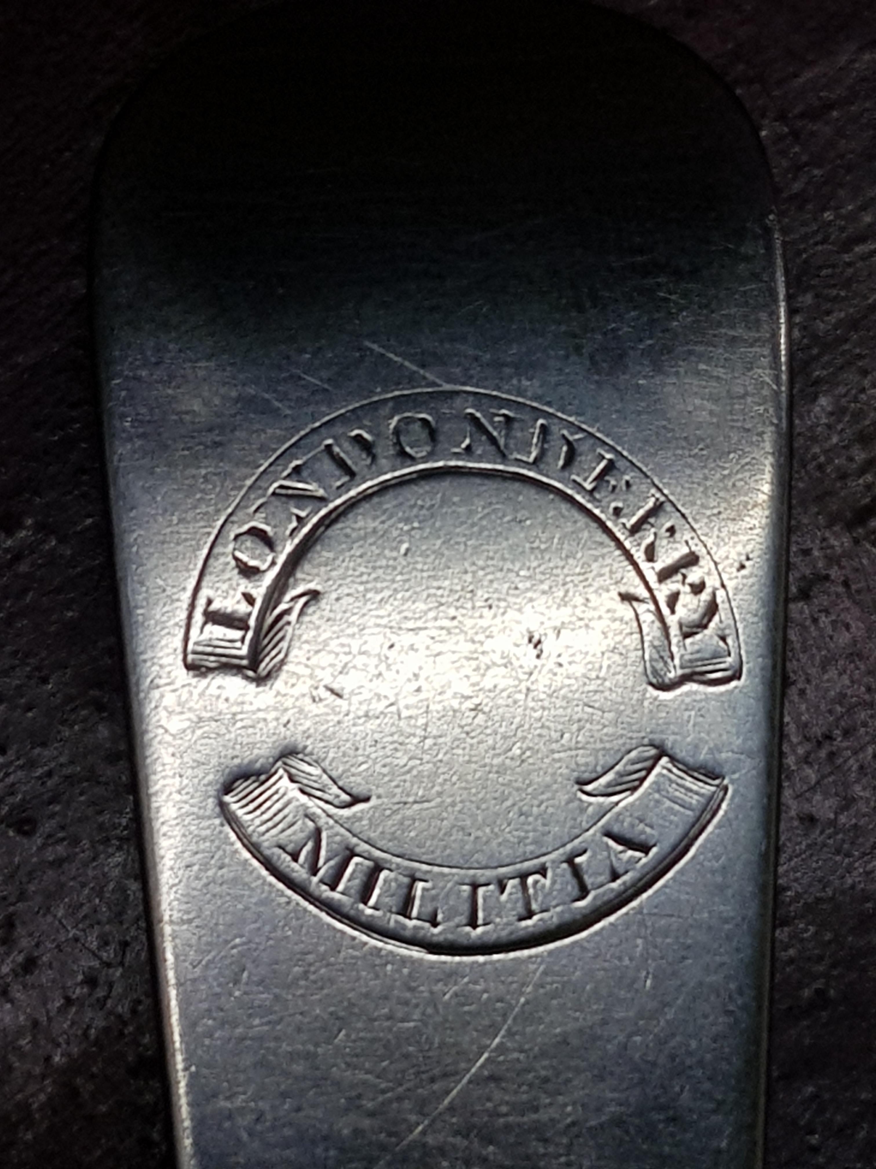 IRISH SILVER FORK - DUBLIN 1804 - LONDONDERRY MILITIA - Image 2 of 3