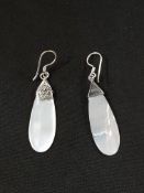 SILVER AND MOTHER OR PEARL EARRINGS