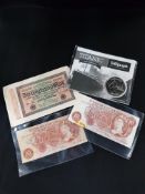OLD CURRENCY AND TITANIC COMMEMORATIVE COIN