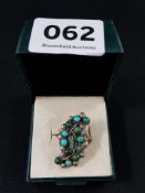 OLD SILVER AND TURQUOISE RING
