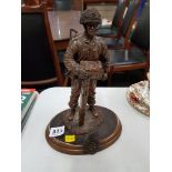 BRONZED MILITARY FIGURE ROYAL MEDICAL CORPS