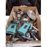 LARGE BOX OF EPNS AND CUTLERY