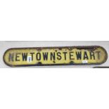 GENUINE ORIGINAL CAST IRON RAILWAY SIGN - NEWTOWNSTEWART