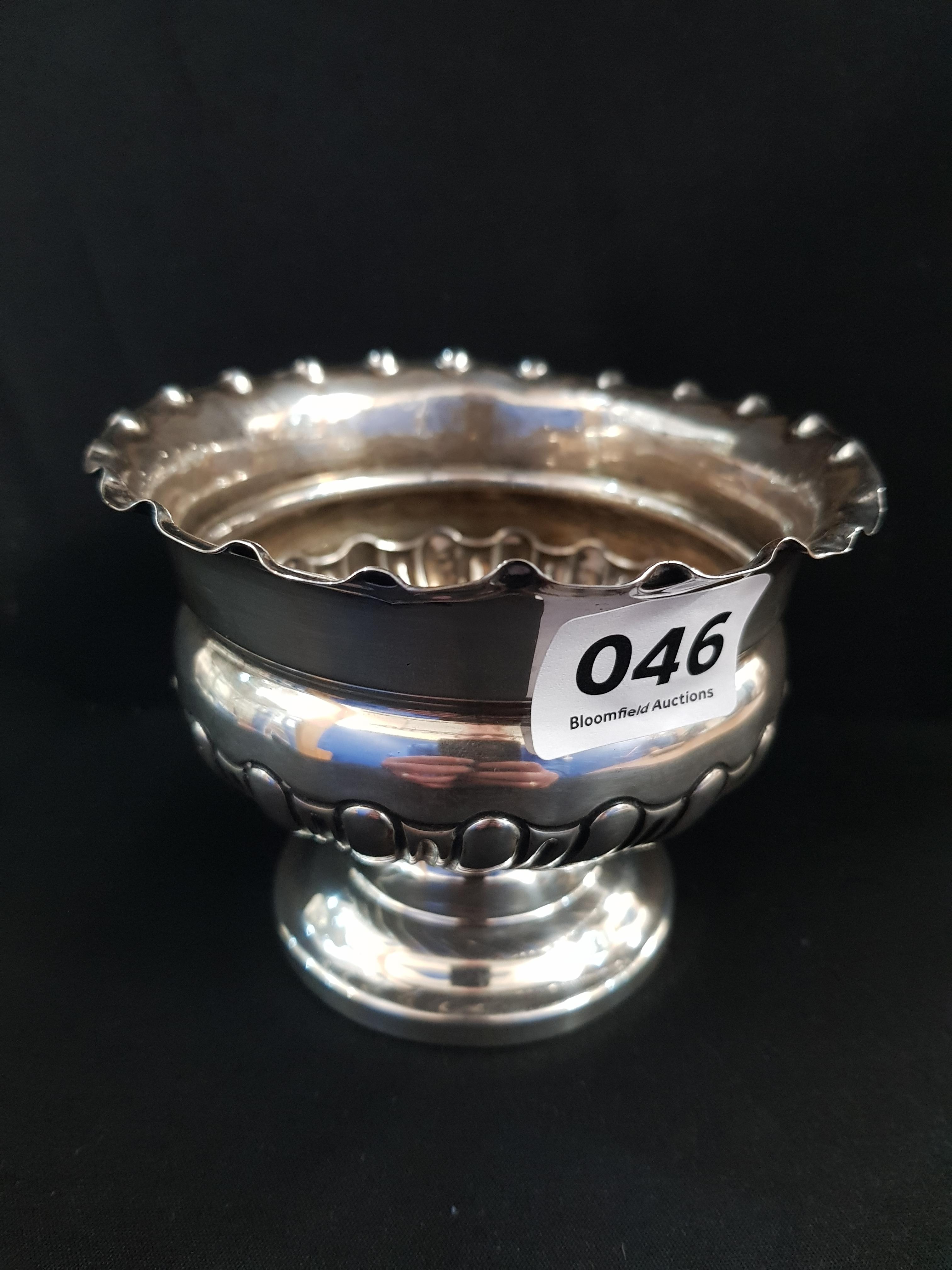 ANTIQUE SILVER BOWL LONDON 1901-02 126GMS