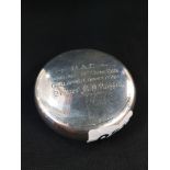 SILVER TOBACCO PEBBLE INSCRIBED H.A.C. RANELAGH 12TH JUNE 1902 GALLOPING COMPETITION DRIVER R.D.