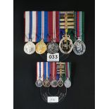 SET OF MEDALS WITH MINIATURES