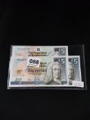 3 ROYAL BANK OF SCOTLAND £5 NOTES