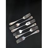 6 SILVER FORKS (NOT MATCHING) 368 GMS