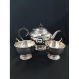 3 PIECE SILVER TEA SET BIRMINGHAM 1930-31 588G