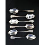 SET OF 6 VICTORIAN SILVER TEASPOONS 115G